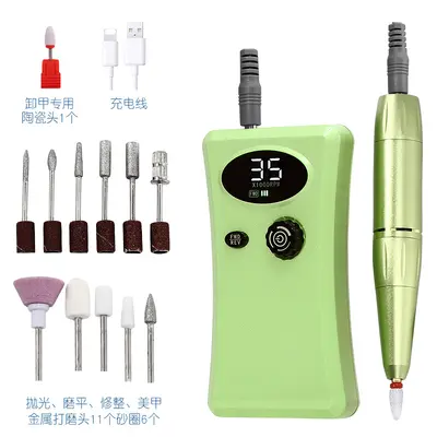 Rechargeable nail polisher 35,000 rpm with display professional electric nail drill machine nail polisher - 9