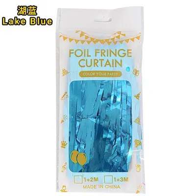 1x2 m Shiny Gold Tassel Party Backdrop Rain Curtain - 8