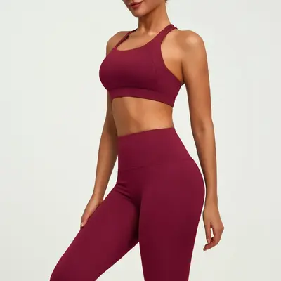 Yoga kıyafet takımı, dar kesim, anti-şok, kalça kaldırıcı - 10