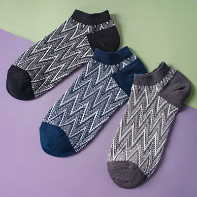 ECHENON Men's Thin Boat Socks Cotton Short Spring Summer