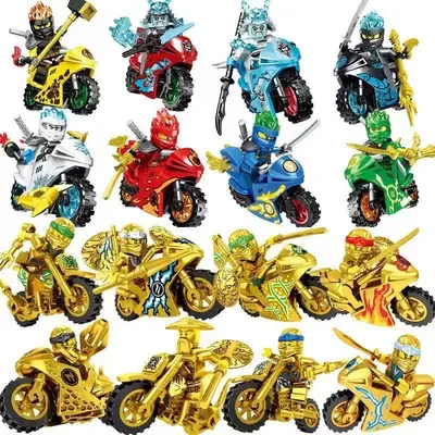 Ninja Yapı Blokları Altın Motosiklet, 6-14 Yaş Çocuklar İçin - 9