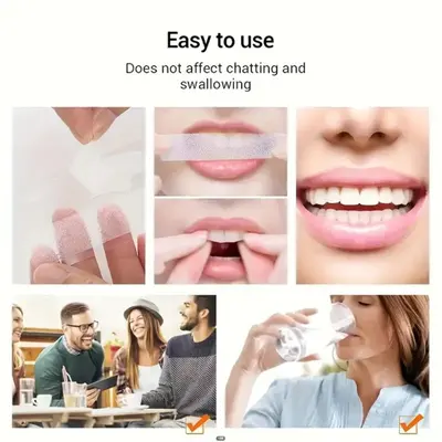 6% HP Teeth Whitening Strips, No Residue, Dot-Matrix Pattern - 5