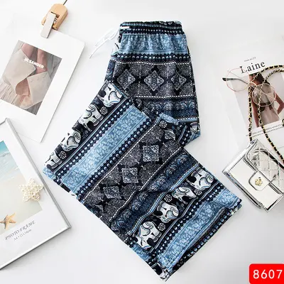 High-Waisted Loose Wide-Leg Women's Pants, Straight Leg, Spring and Summer - 12