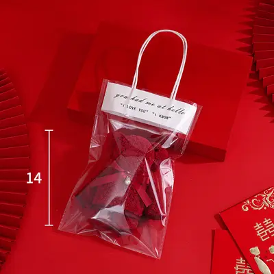 Coral velvet wedding towel with commemorative bear box and trousseau gift set - 8