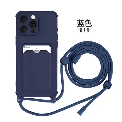 iPhone 16 Pro Max kartlı telefon kılıfı 15 Pro kordon 14 dört köşeli darbeye dayanıklı 13 koruyucu kılıf 15 için uygun - 9