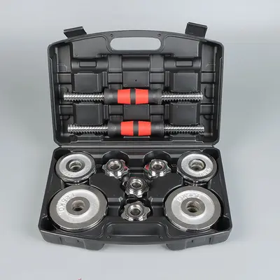 Fabrika toptan elektrokaplama dambıl seti dökme demir dambıl fitness ekipmanı spor salonu ev elektrokaplama dambıl - 5