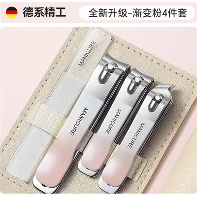 Nail scissors set, oblique edge, ear scoop - 8