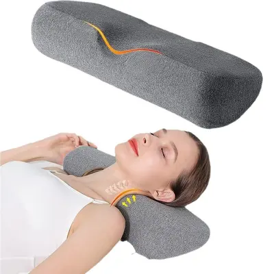 Cross-Border Unisex Cervical Spine Pillow Slow Rebound Memory Foam Neck Support Pillow Spine Correction Supine Sleep Aid Single Pillow