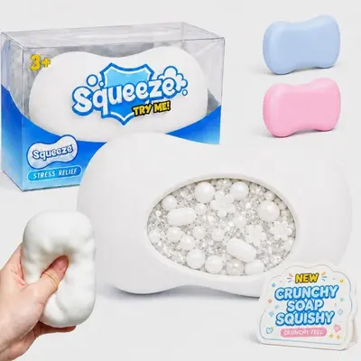 Squishy Block Cheese Stick Toy, Non-Rebound Squeaky Stress Relief - 9