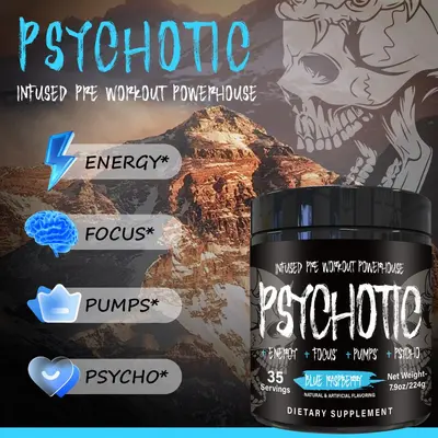 跨境热销款包邮 GMP氮泵训练前粉剂Psychotic Pre-Workout Powder - 4