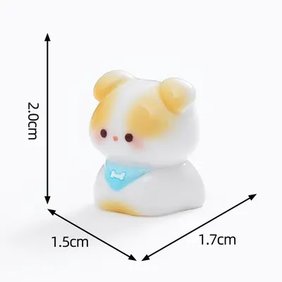 Sevimli pembe kravatlı kedi ve köpek figürü, DIY dekor - 9
