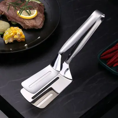 304 paslanmaz çelik biftek spatula barbekü maşa ızgara balık maşa yiyecek maşa mutfak ekmek gözleme Kore barbekü kızarmış balık maşa