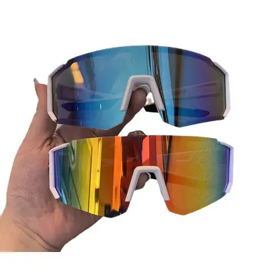 Square Sunglasses for Men with Large Faces, Windproof Cycling Glasses - 6