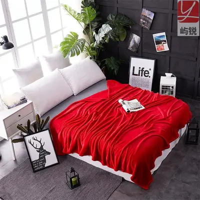 Coral Fleece Blanket, Four-Season, Single Thin Style - 9