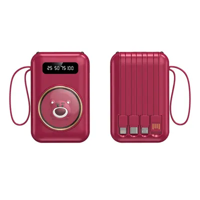 Grenzüberschreitendes 3C-zertifiziertes Mini-Cartoon-Powerbank mit integrierten vier Leitungen, 20000 mAh, große Kapazität, Geschenkset - 9