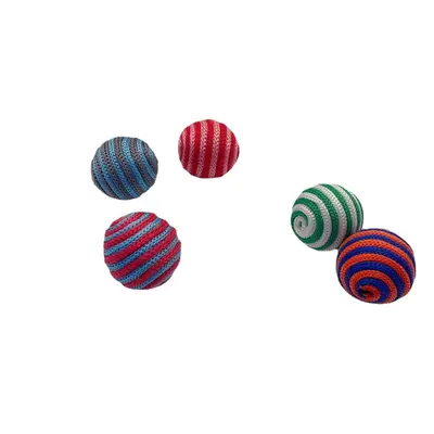 Colorful Nylon Woven Knot Ball Cat Toy, Self-Play - 6