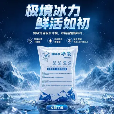 Reusable Water-Filled Ice Pack, Fresh Food and Dry Ice Compatible