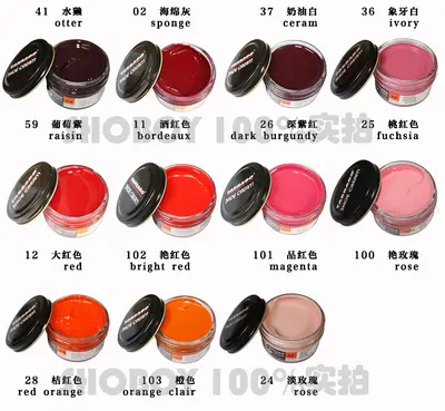 Tarago Leather Color Restorer Shoe Cream, Metallic Shades
