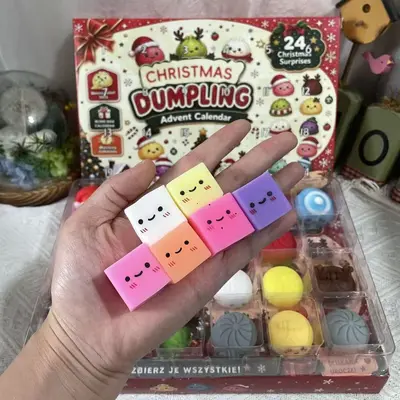 Christmas Countdown Calendar Blind Box, Kids Stress Relief Squishy Toy
