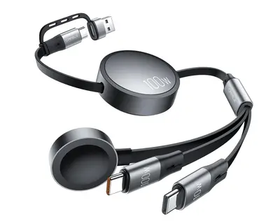 Kafeila Auto-Ladekabel, Schnellladung 1 bis 3, Typ-C-Schnittstelle, geeignet für Apple Huawei, 6A einziehbares Datenkabel - 12