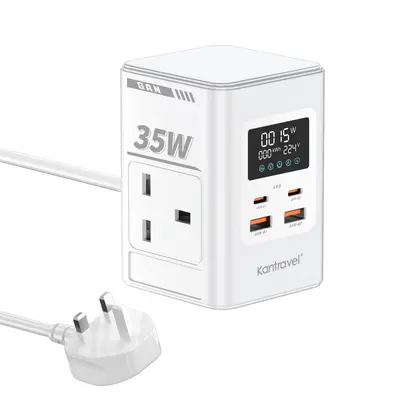 35W Büro-Ladestationsadapter mit mehreren USB-Anschlüssen, aufrecht