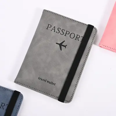PU deri pasaport cüzdan RFID korumalı - 9
