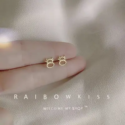 Серьги из серебра 925 пробы для женщин, простой компактный дизайн - 10