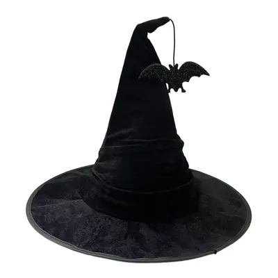 Halloween Witch Hat, Black Velvet, Party Hat - 11