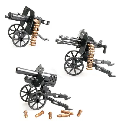 Building Block Soldier Figure Accessories with Howitzer and Rocket Launcher