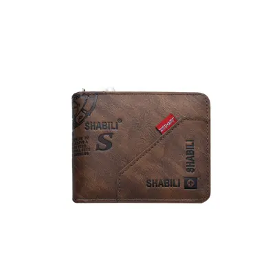 Erkek Deri Cüzdan, Retro Kısa Model, Fermuarlı - 6