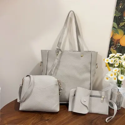 Tassel Mother-and-Child Bag Set, 4 Pieces, Large Capacity - 8