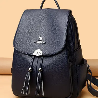 Soft Leather Women's Backpack, Large Capacity, for Daily Use and Travel - 4