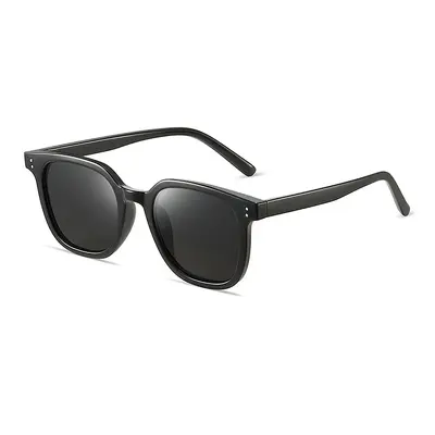 Unisex Retro-Sonnenbrille in Braun und Hellblau - 8