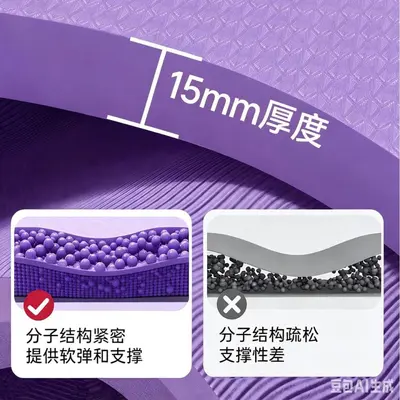 TPE yoga mat double-layer 6-8mm non-slip durable