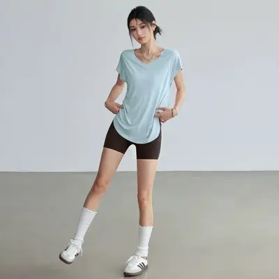Damen Sommer-Sportset, locker, Kurzarm, schnelltrocknend - 12