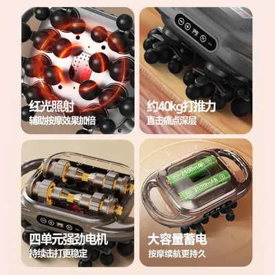 跨境代发家用专业级肌肉筋膜枪电动按摩器按摩枪充电款28头筋膜枪