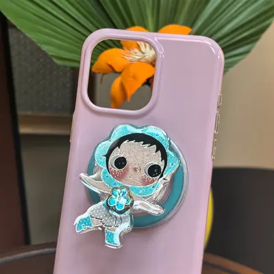 Liuyun Parlak Elmas Küçük Jade Hava Yastığı Standı MagSafe Telefon Manyetik Emme Taşınabilir Masaüstü Güçlü Adezyon Katlanabilir - 10