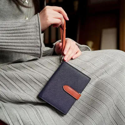 Passport holder women's genuine leather multifunctional card wallet portable premium - 2