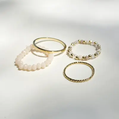 Schmetterlings-Ringset 4-teilig Damen - 8