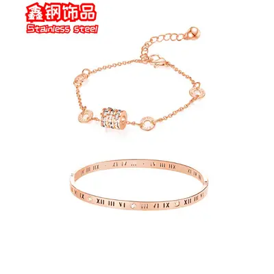 Romen kleines Taille-Armband grenzüberschreitendes Bestseller Damen Edelstahl Mode populäres stapelbares Armband verblassfestes Armband