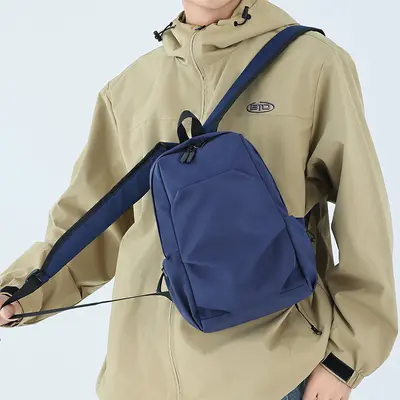 Men's Small Backpack, Solid Color, Lightweight Mini Travel Daypack - 5