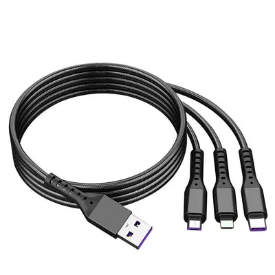 One to Three Data Cables 66W Fast Charging Original Charger Multifunctional for Apple 15 Huawei USB-C Android - 7