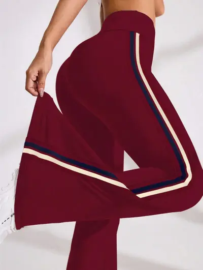 Yüksek bel elastik yoga pantolonu, mikro paça, hızlı kuruyan - 10
