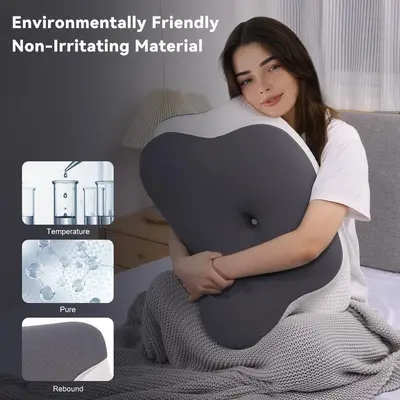 Butterfly Neck Support Memory Foam Pillow with Large Ears, Slow Rebound, Hotel and Home Us - 3