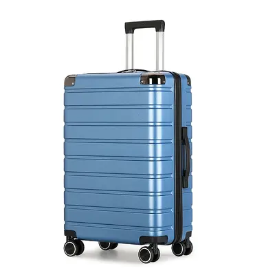 Zipper Suitcase with Combination Lock and Brake Wheels - 6