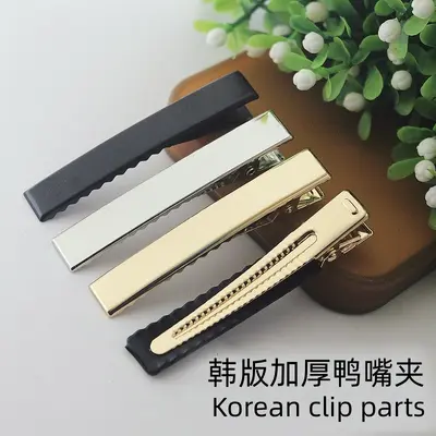 Guangzhou yapımı kalınlaştırılmış kare klip altın ördek gagası klipsi saçları çekmez ve solması kolay değil Kore tarzı DIY saç aksesuarları toptan