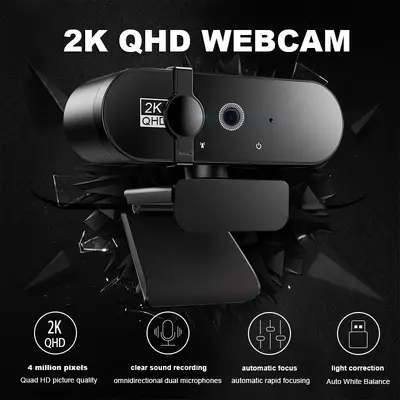 Webcam 2K/4K mit integriertem Mikrofon - 4