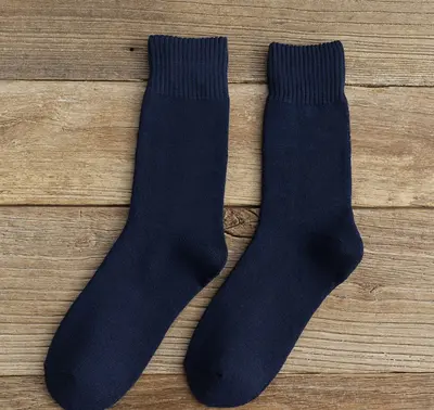 Men's Winter Terry Mid-Calf Socks, Thick, Warm and Sweat-Absorbing - 9