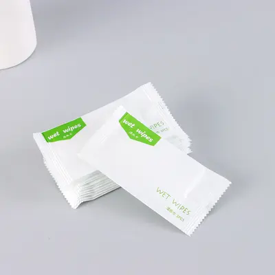 Disposable Individually Wrapped Wet Wipes Single Piece