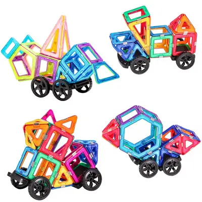 Magnetische Dinosaurier-Bausteine, Englisch-Set, Lernspielzeug - 6